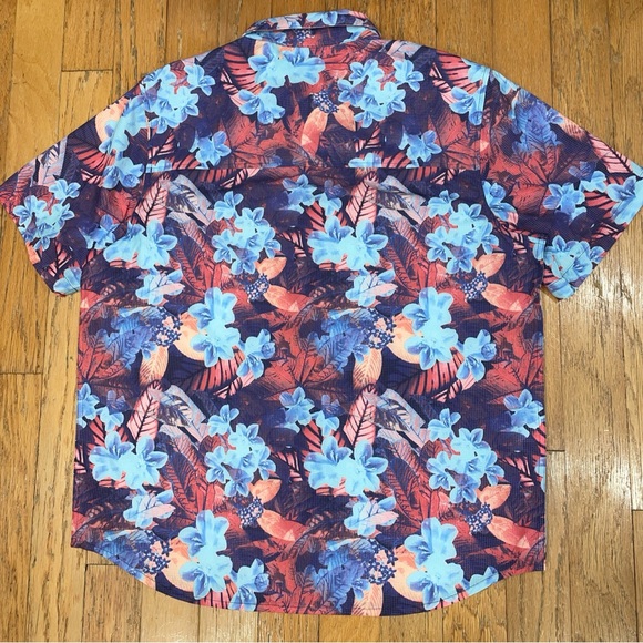 Tommy Bahama Men’s M Tropical  Shirt Bahama Coast Techno Flora NEW $128 - Picture 4 of 4